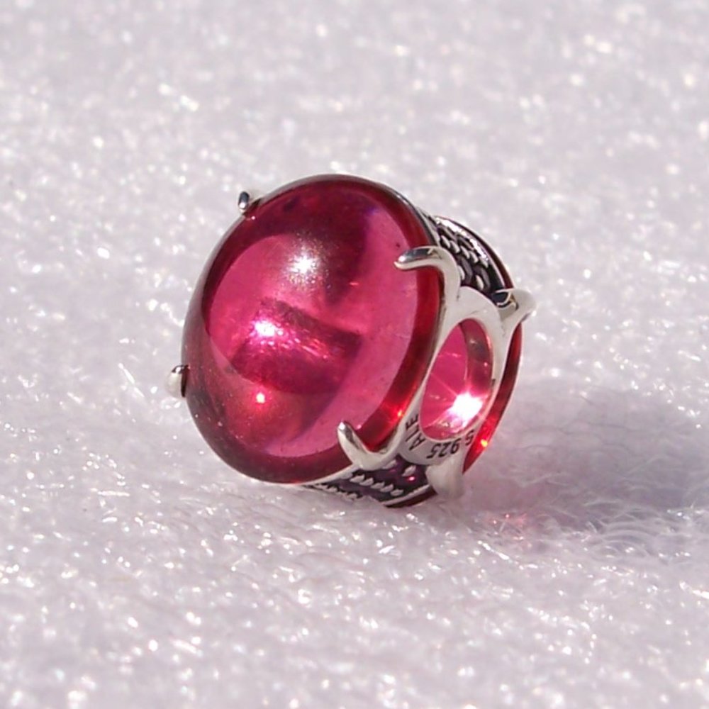 Pandora Colours Pink Oval Cabochon Charm